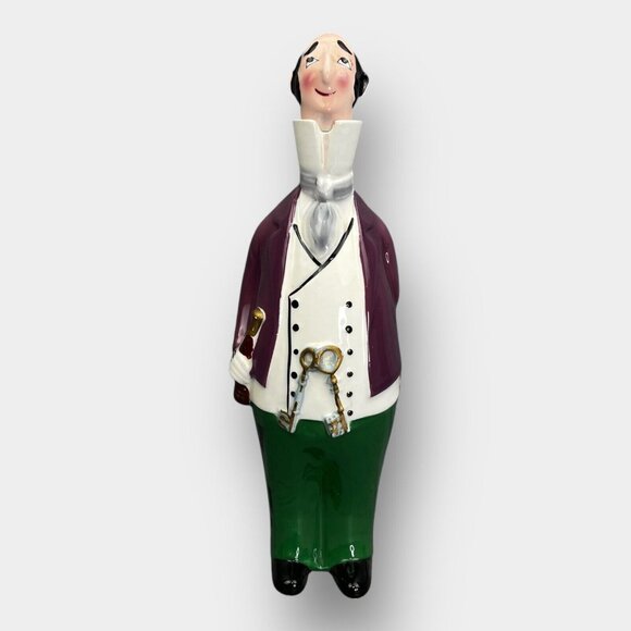 Vintage Mid Centuryโ Ceramic Wine Decanter Sommelier Man Japan - Picture 1 of 13